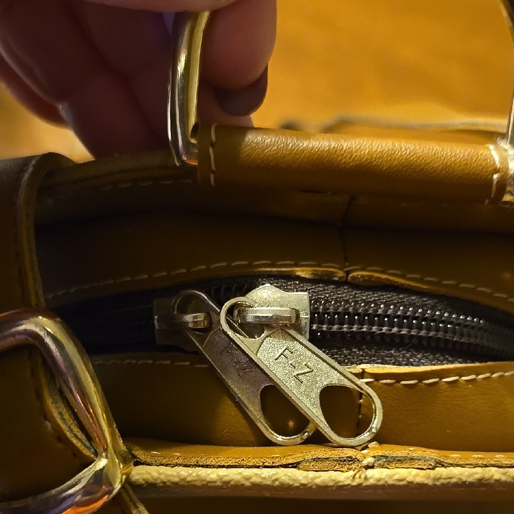 Vera Moda - Leaf Patterned Tan Backpack - image 6